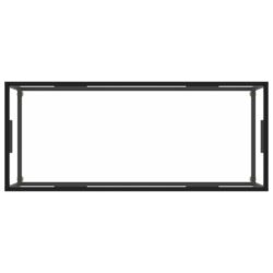 vidaXL Salongbord svart med herdet glass 120x50x35 cm