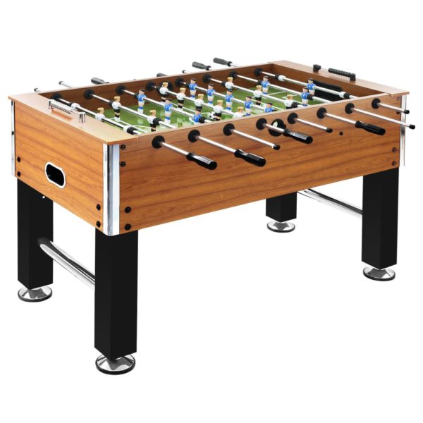 vidaXL Fotballbord stål 60 kg 140×74,5×87,5 cm lysebrun og svart