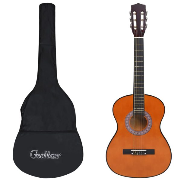 vidaXL Klassisk gitar for nybegynnere med veske 3/4 36″