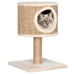 vidaXL Kattetre med kattehus og klorestolpe 52 cm sjøgress