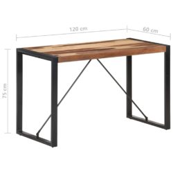 Spisebord 120x60x75 cm heltre med rosentre finish