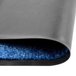 Dørmatte vaskbar blå 90×150 cm