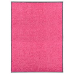 Dørmatte vaskbar rosa 90×120 cm