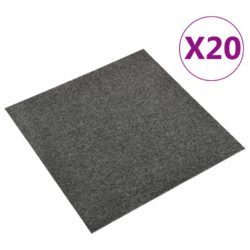 vidaXL Teppefliser gulv 20 stk 5 m² 50×50 cm antrasitt