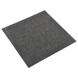 Teppefliser gulv 20 stk 5 m² 50×50 cm antrasitt