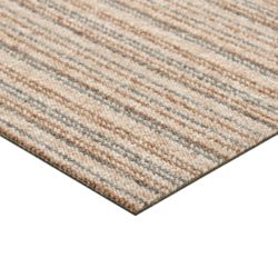 vidaXL Teppefliser gulv 20 stk 5 m² 50×50 cm stripet beige