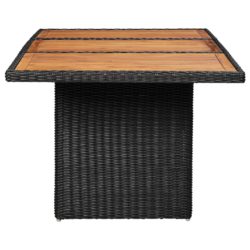 Hagebord svart 200x100x74 cm polyrotting