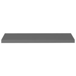 Flytende vegghylle høyglans grå 90×23,5×3,8 cm MDF