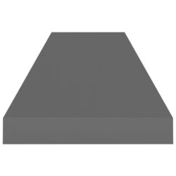 Flytende vegghylle høyglans grå 90×23,5×3,8 cm MDF