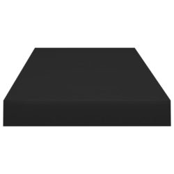 Flytende vegghylle svart 60×23,5×3,8 cm MDF