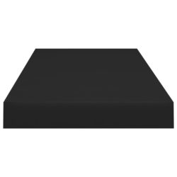 Flytende vegghyller 4 stk svart 60×23,5×3,8 cm MDF
