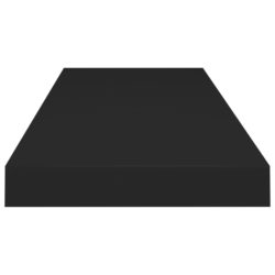 Flytende vegghylle svart 80×23,5×3,8 cm MDF