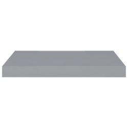 Flytende vegghylle grå 50x23x3,8 cm MDF