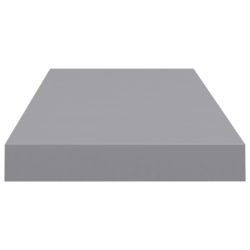 Flytende vegghyller 2 stk grå 60×23,5×3,8 cm MDF