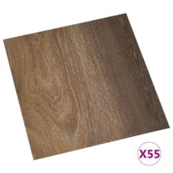 vidaXL Selvklebende gulvplanker 55 stk PVC 5,11 m² brun
