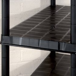 Oppbevaringshylle 5 nivåer svart 91,5×45,7×185 cm plast
