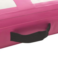 Oppblåsbar gymnastikkmatte med pumpe 60x100x15 cm PVC rosa