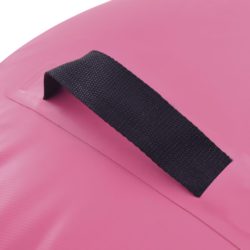 Oppblåsbar gymnastikkrull med pumpe 120×75 cm PVC rosa