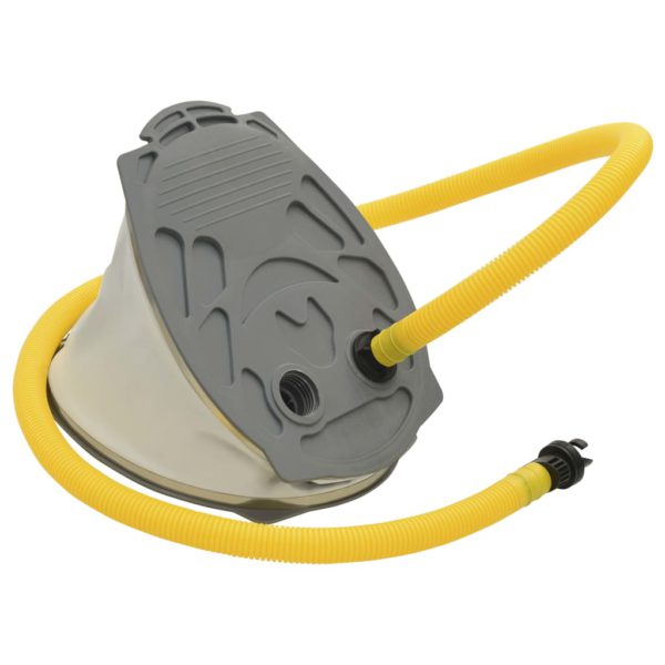 vidaXL Fotpumpe 21×29,5 cm PP og PE grå og gul