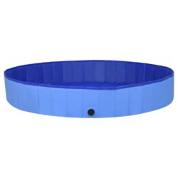 Sammenleggbart hundebasseng blå 200×30 cm PVC