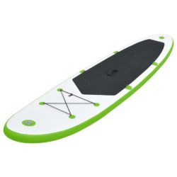 Oppblåsbart padlebrettsett grønn og hvit