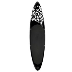 Oppblåsbart padlebrettsett 366x76x15 cm svart