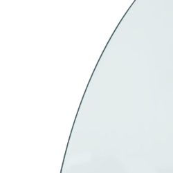 vidaXL Peis glassplate halvrund 800×500 mm