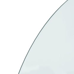 vidaXL Peis glassplate halvrund 1000×500 mm