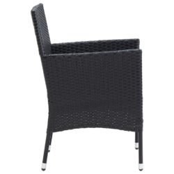 Utendørs spisestoler 4 stk polyrotting svart