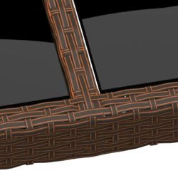 Hagebord med glassplate brun 200x150x75 cm rotting