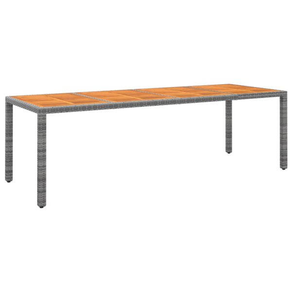 vidaXL Hagebord grå 250x100x75 cm polyrotting og heltre akasie
