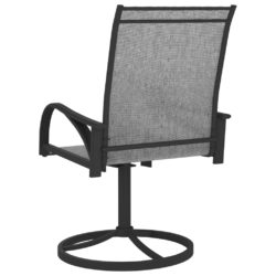 Utendørs svingstoler 2 stk textilene og stål grå