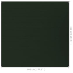 Teltteppe 400×400 cm mørkegrønn HDPE
