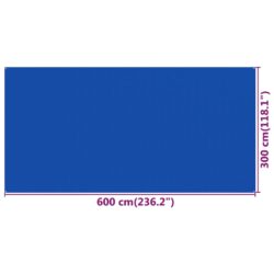 Teltteppe 300×600 cm blå HDPE