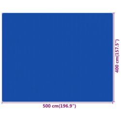 vidaXL Teltteppe 400×500 cm blå HDPE