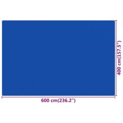 Teltteppe 400×600 cm blå HDPE