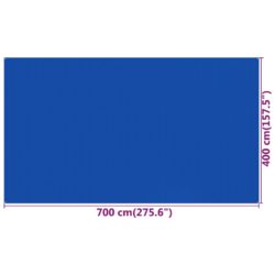 Teltteppe 400×700 cm blå HDPE