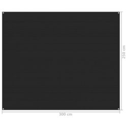 Teltteppe 250×300 cm svart