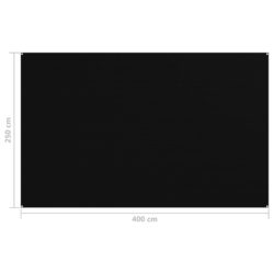 vidaXL Teltteppe 250×400 cm svart