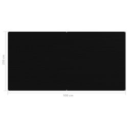 Teltteppe 250×500 cm svart