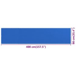 Balkongskjerm blå 90×400 cm HDPE