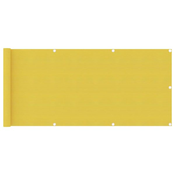 Balkongskjerm gul 75×400 cm HDPE