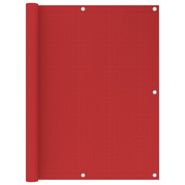 Balkongskjerm rød 120×300 cm HDPE