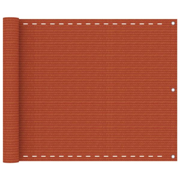 Balkongskjerm oransje 75×600 cm HDPE