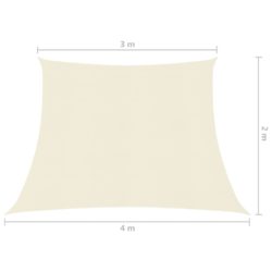 Solseil 160 g/m² kremhvit 3/4×2 m HDPE