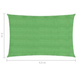 Solseil 160 g/m² lysegrønn 2×4,5 m HDPE