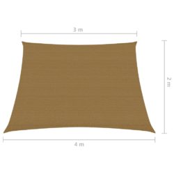 Solseil 160 g/m² gråbrun 3/4×2 m HDPE