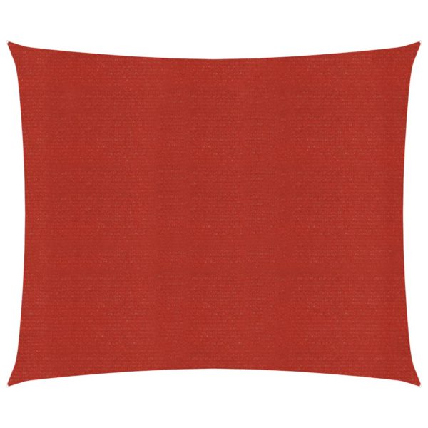 Solseil 160 g/m² rød 4,5×4,5 m HDPE