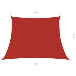 Solseil 160 g/m² rød 3/4×2 m HDPE