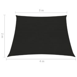 Solseil 160 g/m² svart 3/4×2 m HDPE